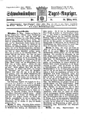 Schwabmünchner Tages-Anzeiger Sonntag 24. März 1872