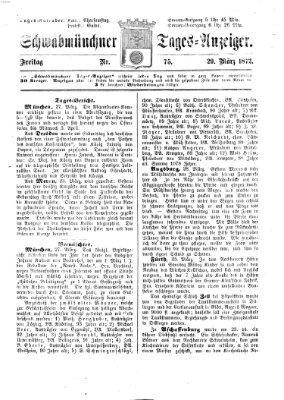 Schwabmünchner Tages-Anzeiger Freitag 29. März 1872