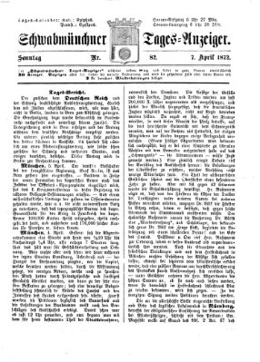 Schwabmünchner Tages-Anzeiger Sonntag 7. April 1872