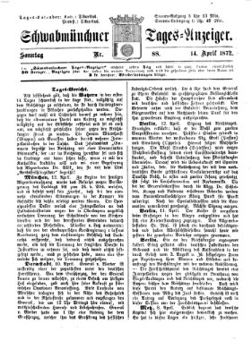 Schwabmünchner Tages-Anzeiger Sonntag 14. April 1872