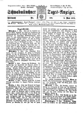 Schwabmünchner Tages-Anzeiger Mittwoch 8. Mai 1872