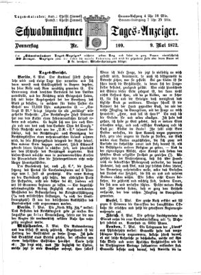 Schwabmünchner Tages-Anzeiger Donnerstag 9. Mai 1872