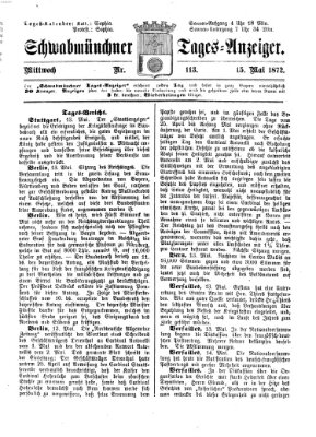 Schwabmünchner Tages-Anzeiger Mittwoch 15. Mai 1872