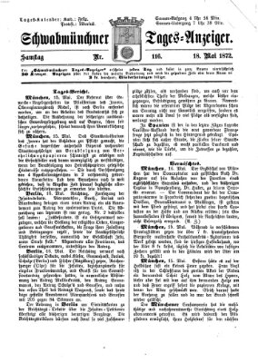 Schwabmünchner Tages-Anzeiger Samstag 18. Mai 1872