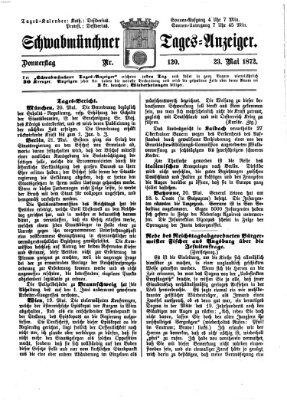 Schwabmünchner Tages-Anzeiger Donnerstag 23. Mai 1872