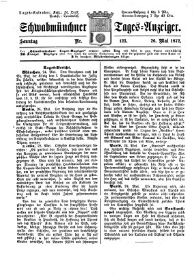 Schwabmünchner Tages-Anzeiger Sonntag 26. Mai 1872