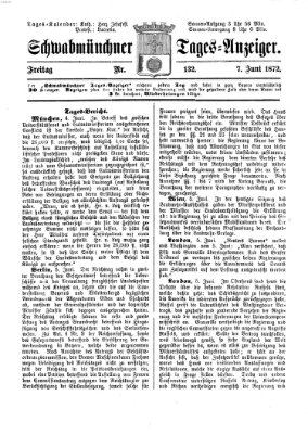 Schwabmünchner Tages-Anzeiger Freitag 7. Juni 1872