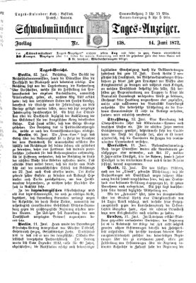 Schwabmünchner Tages-Anzeiger Freitag 14. Juni 1872