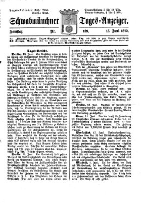 Schwabmünchner Tages-Anzeiger Samstag 15. Juni 1872