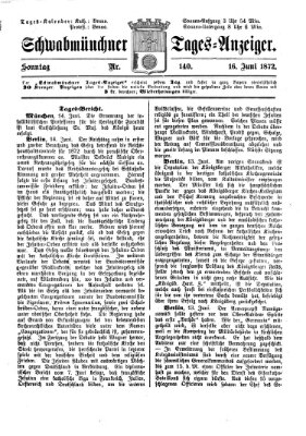 Schwabmünchner Tages-Anzeiger Sonntag 16. Juni 1872