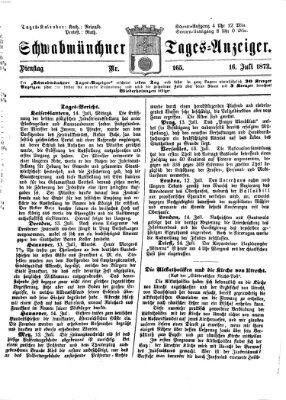 Schwabmünchner Tages-Anzeiger Dienstag 16. Juli 1872