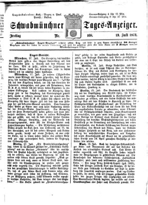 Schwabmünchner Tages-Anzeiger Freitag 19. Juli 1872