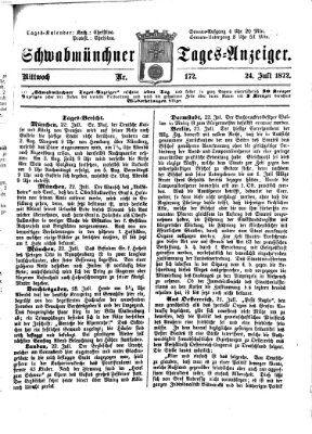 Schwabmünchner Tages-Anzeiger Mittwoch 24. Juli 1872