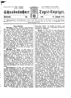 Schwabmünchner Tages-Anzeiger Mittwoch 14. August 1872