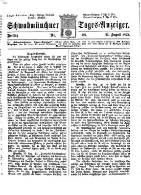 Schwabmünchner Tages-Anzeiger Freitag 23. August 1872