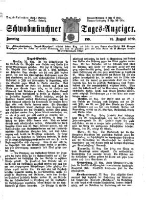 Schwabmünchner Tages-Anzeiger Sonntag 25. August 1872