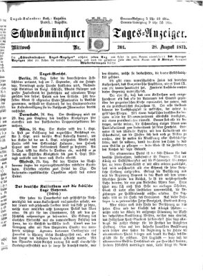 Schwabmünchner Tages-Anzeiger Mittwoch 28. August 1872