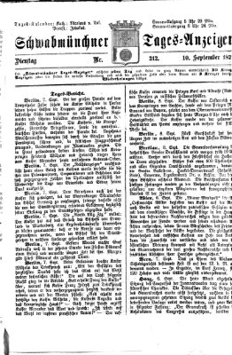 Schwabmünchner Tages-Anzeiger Dienstag 10. September 1872