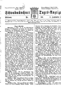 Schwabmünchner Tages-Anzeiger Mittwoch 11. September 1872