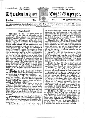 Schwabmünchner Tages-Anzeiger Dienstag 24. September 1872