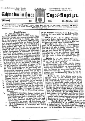 Schwabmünchner Tages-Anzeiger Mittwoch 23. Oktober 1872