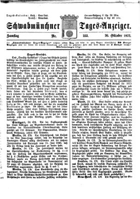 Schwabmünchner Tages-Anzeiger Samstag 26. Oktober 1872