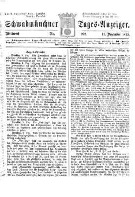 Schwabmünchner Tages-Anzeiger Mittwoch 11. Dezember 1872