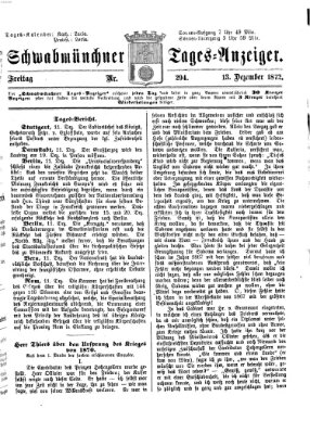 Schwabmünchner Tages-Anzeiger Freitag 13. Dezember 1872