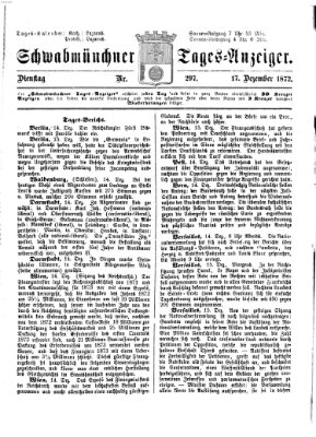 Schwabmünchner Tages-Anzeiger Dienstag 17. Dezember 1872