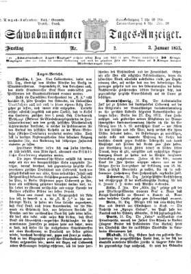 Schwabmünchner Tages-Anzeiger Freitag 3. Januar 1873