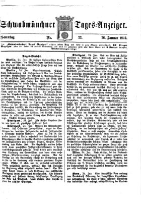 Schwabmünchner Tages-Anzeiger Sonntag 26. Januar 1873