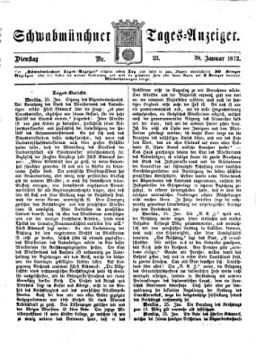 Schwabmünchner Tages-Anzeiger Dienstag 28. Januar 1873