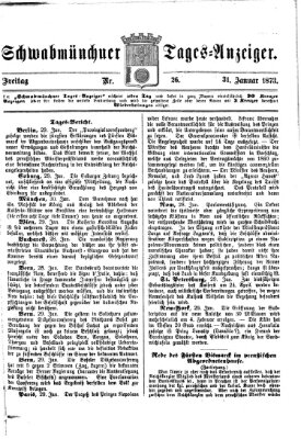 Schwabmünchner Tages-Anzeiger Freitag 31. Januar 1873