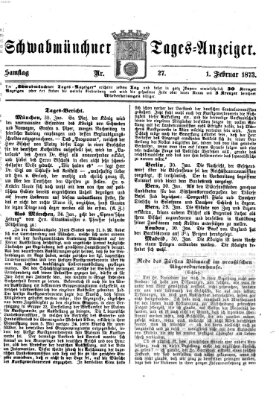 Schwabmünchner Tages-Anzeiger Samstag 1. Februar 1873