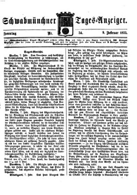 Schwabmünchner Tages-Anzeiger Sonntag 9. Februar 1873