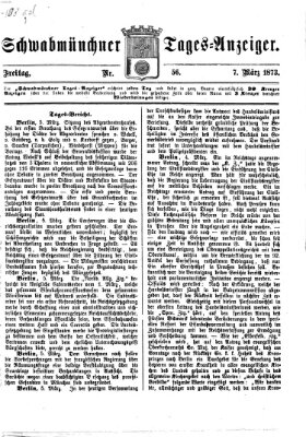 Schwabmünchner Tages-Anzeiger Freitag 7. März 1873