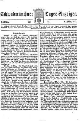 Schwabmünchner Tages-Anzeiger Samstag 8. März 1873