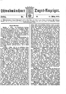 Schwabmünchner Tages-Anzeiger Dienstag 11. März 1873