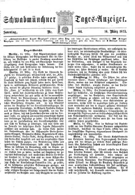 Schwabmünchner Tages-Anzeiger Sonntag 16. März 1873