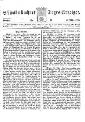 Schwabmünchner Tages-Anzeiger Dienstag 18. März 1873
