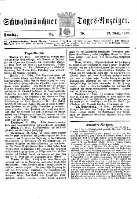 Schwabmünchner Tages-Anzeiger Sonntag 23. März 1873