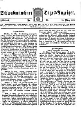 Schwabmünchner Tages-Anzeiger Dienstag 25. März 1873