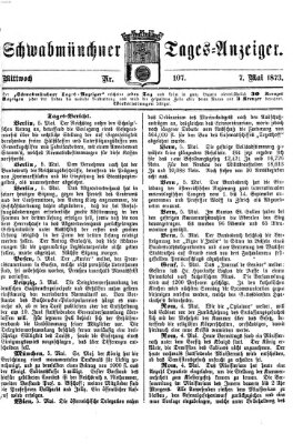 Schwabmünchner Tages-Anzeiger Mittwoch 7. Mai 1873