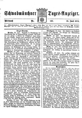 Schwabmünchner Tages-Anzeiger Mittwoch 25. Juni 1873