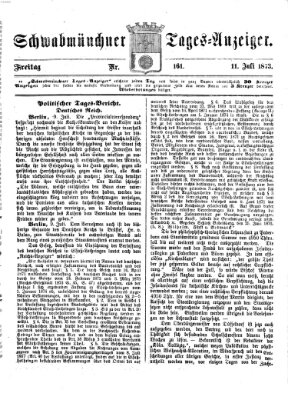 Schwabmünchner Tages-Anzeiger Freitag 11. Juli 1873