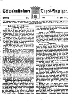 Schwabmünchner Tages-Anzeiger Freitag 18. Juli 1873