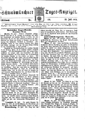 Schwabmünchner Tages-Anzeiger Mittwoch 23. Juli 1873