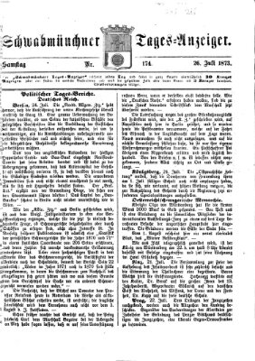 Schwabmünchner Tages-Anzeiger Samstag 26. Juli 1873