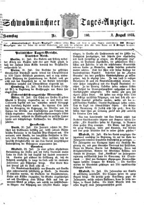 Schwabmünchner Tages-Anzeiger Samstag 2. August 1873