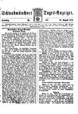 Schwabmünchner Tages-Anzeiger Samstag 23. August 1873